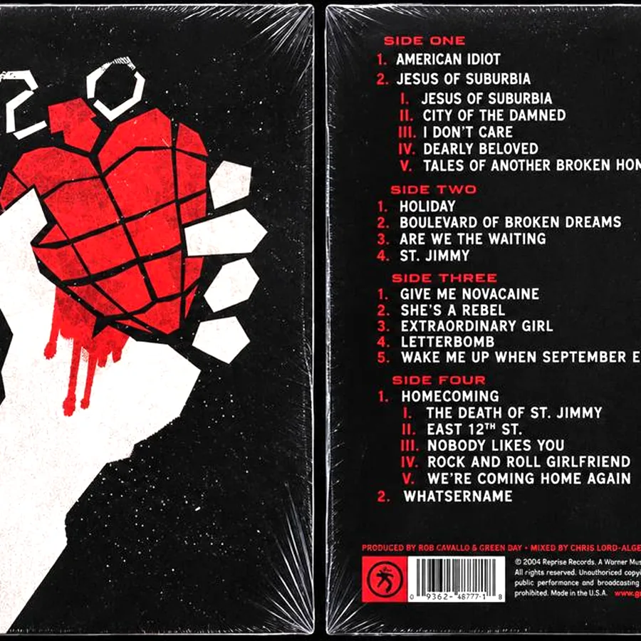 Green Day - American Idiot, 2LP, красный с чёрным