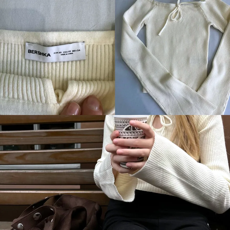 Кофточка молочная Bershka