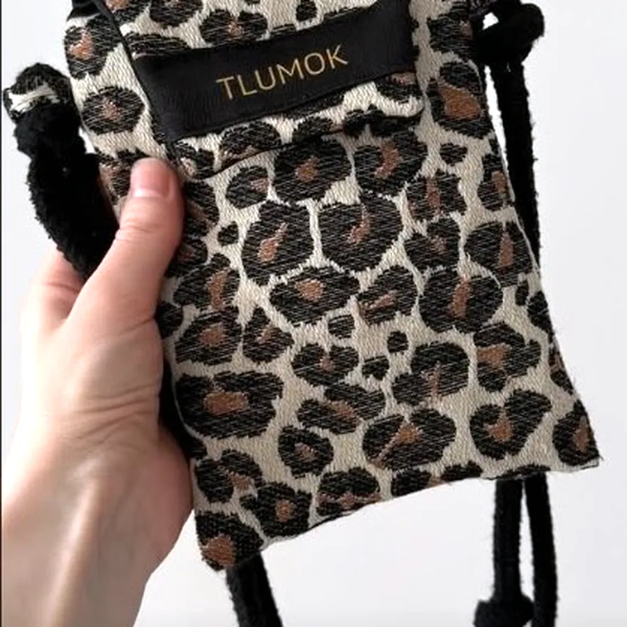 Phone Bag леопардовая сумочка из натуральных материалов