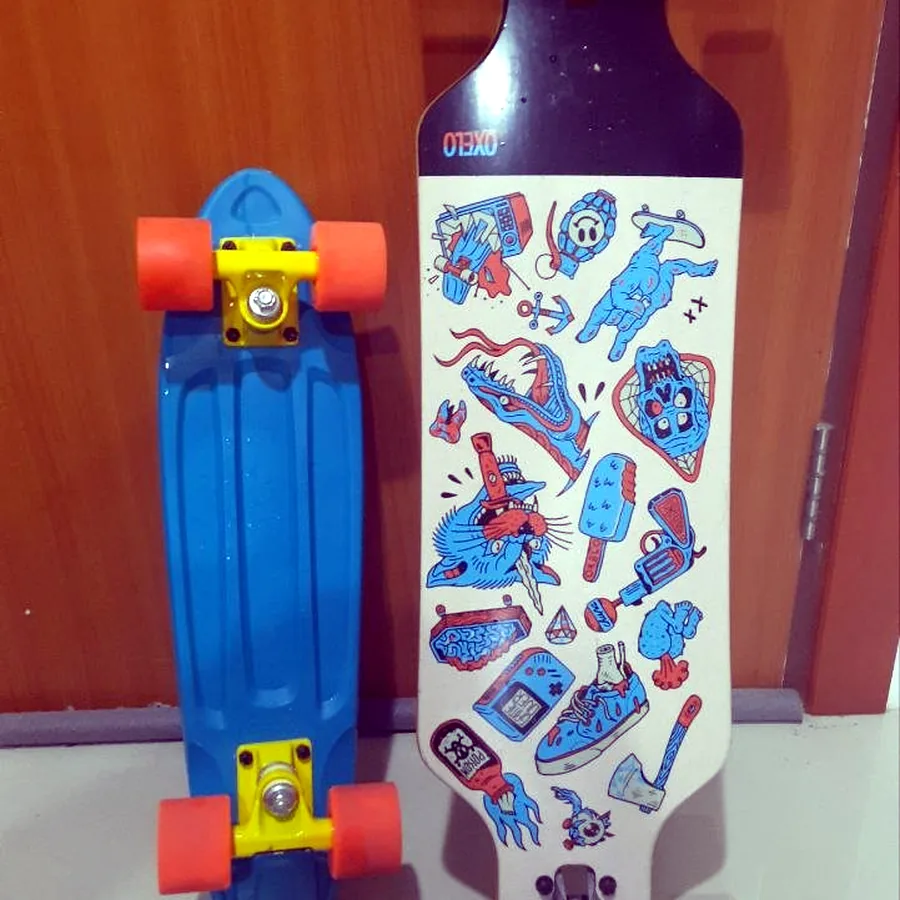 Cruiser Skateboard Yamba 100, синий