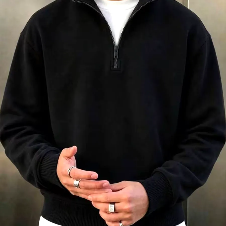 Мужская толстовка на молнии, casual streetwear