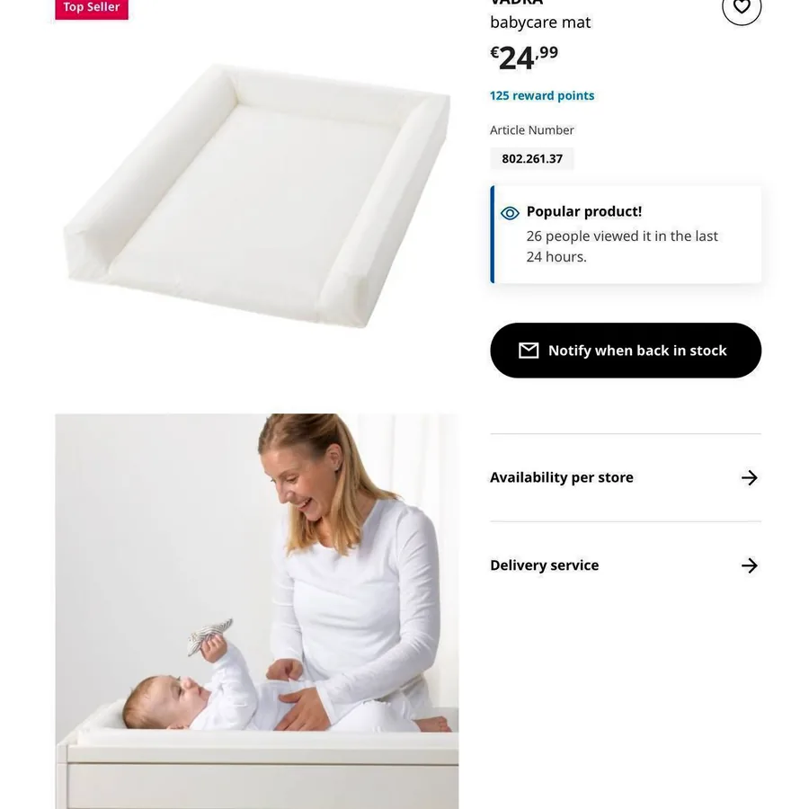 Пеленальный столик IKEA с подушкой