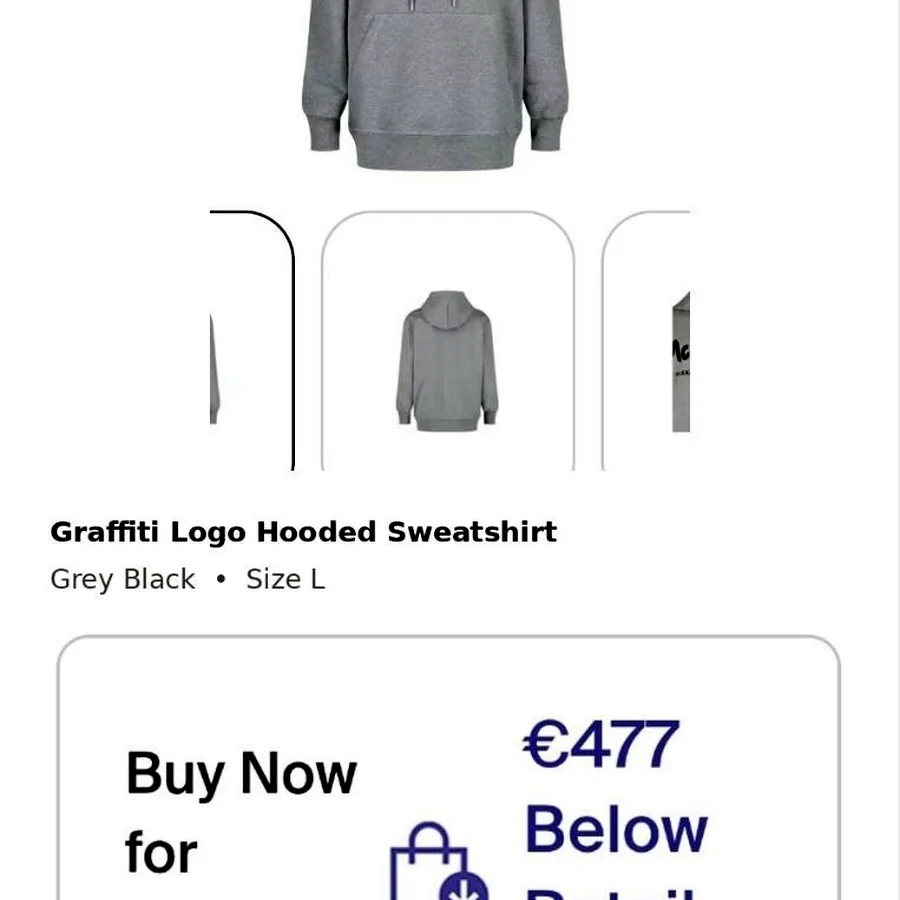Alexander McQueen Graffiti Logo Hoodie, оригинал