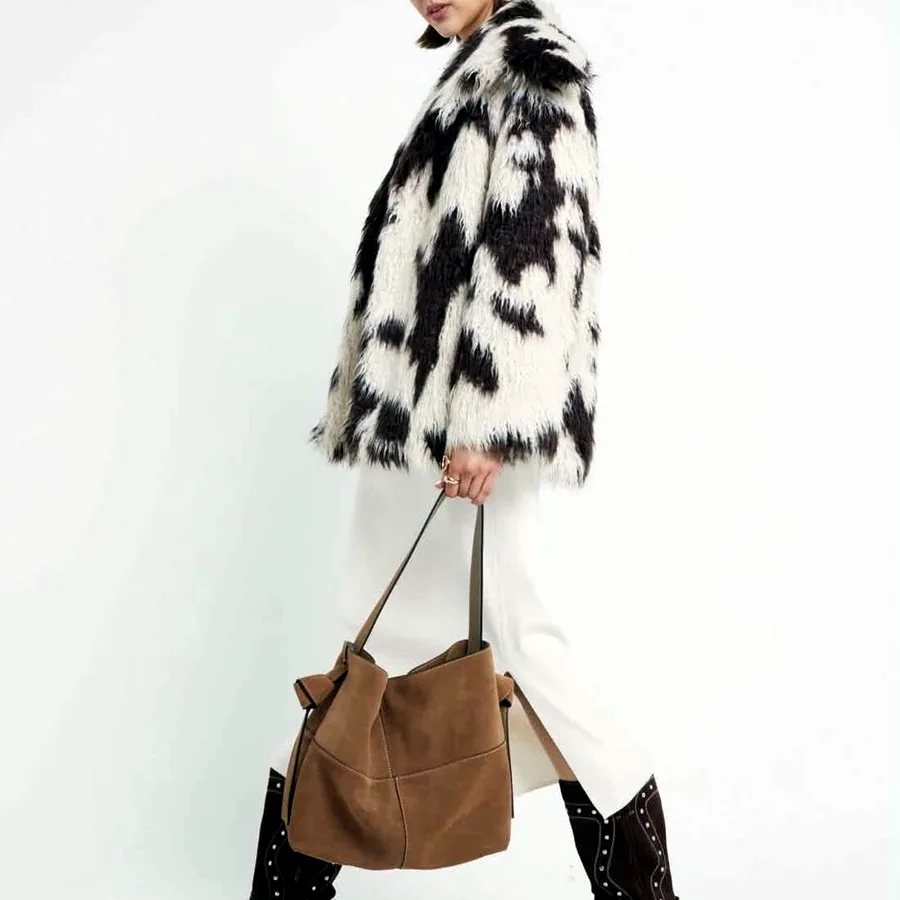 Меховая шубка River Island, размер S-M