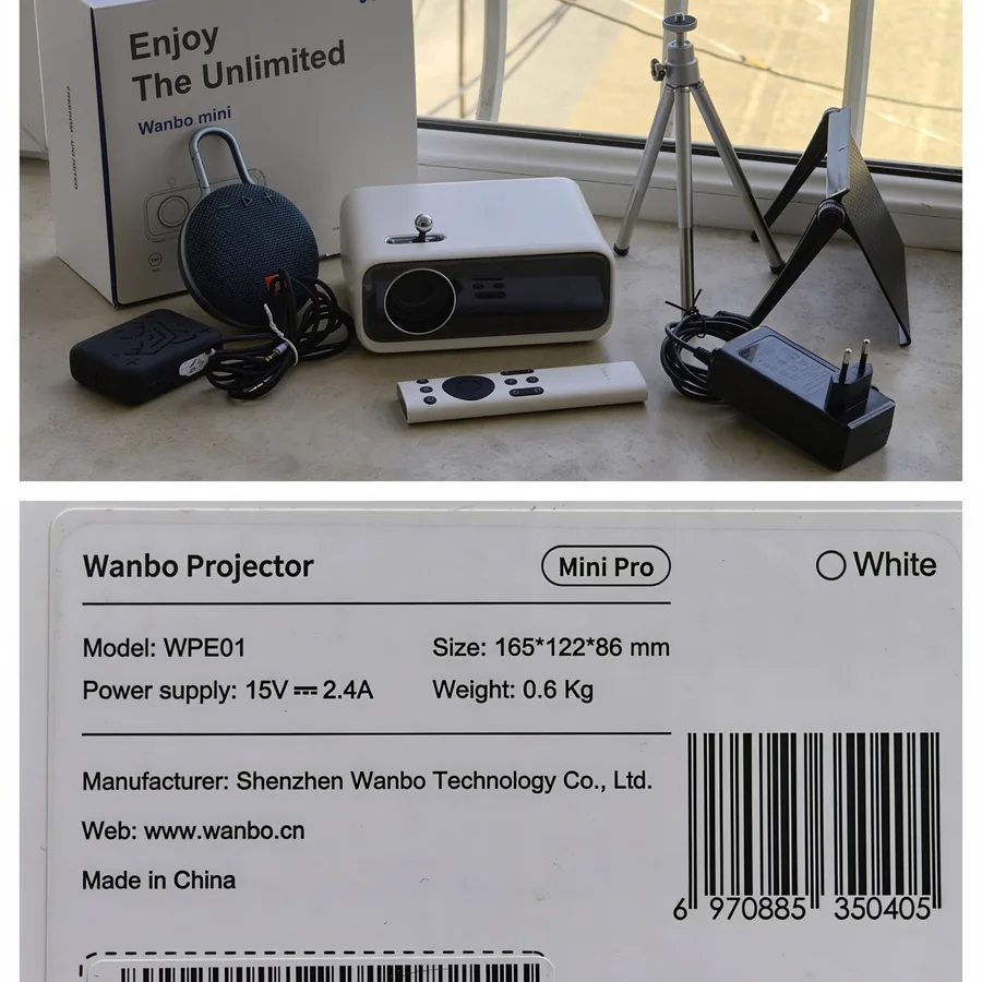 Проектор Xiaomi Wanbo Mini Pro с аксессуарами