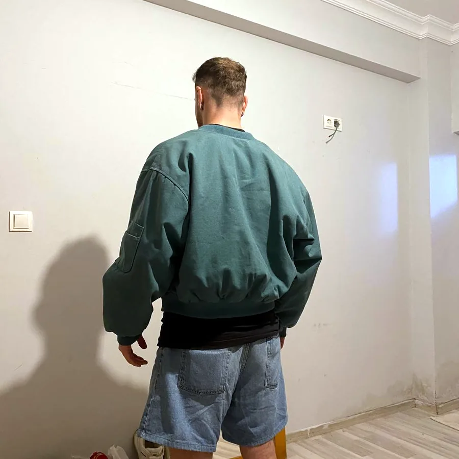 Куртка бомбер Pull&Bear, размер M, бирюзовая