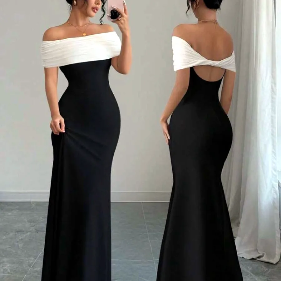 Black & White maxi dress, размеры XXS-XL