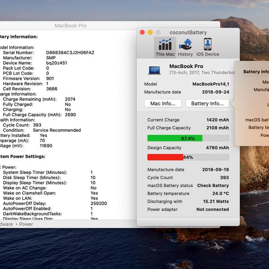 Аккумулятор MacBook Pro 13 2017, 1100 циклов