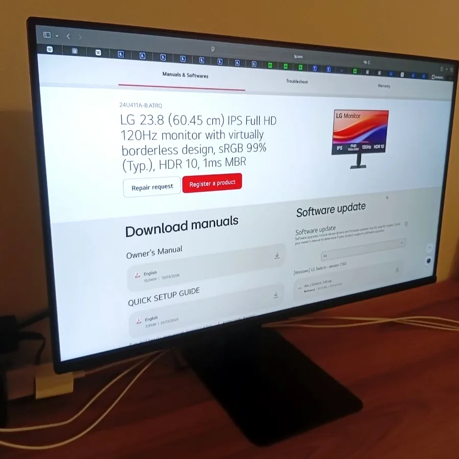 Монитор LG 24 дюйма, Full HD, 120 Гц