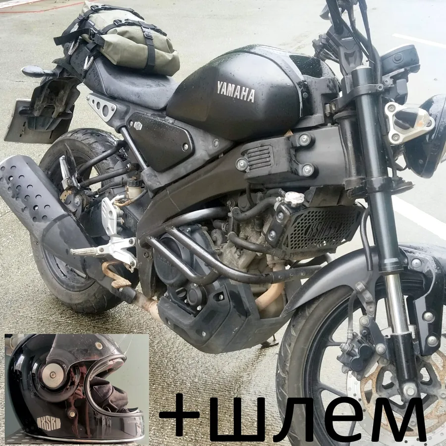Yamaha XSR 155, защита двигателя, яркая фара