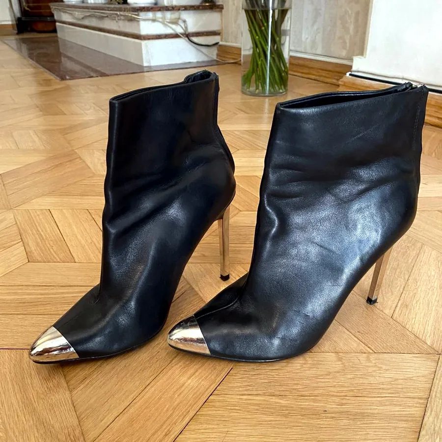 Ботильоны Zara кожаные, размер 39