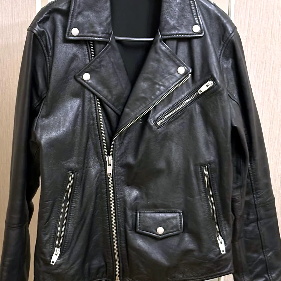 Кожаная куртка Zara, оверсайз, размер S