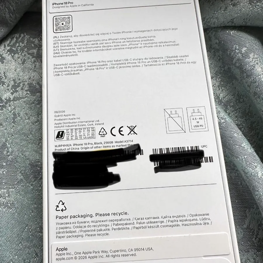 iPhone 18 Pro 256GB Black, новый в коробке