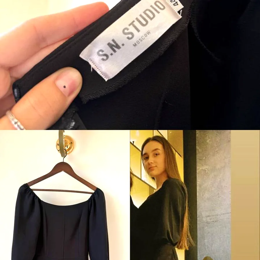 Чёрное платье S.N.STUDIO MOSCOW, размер 42-44
