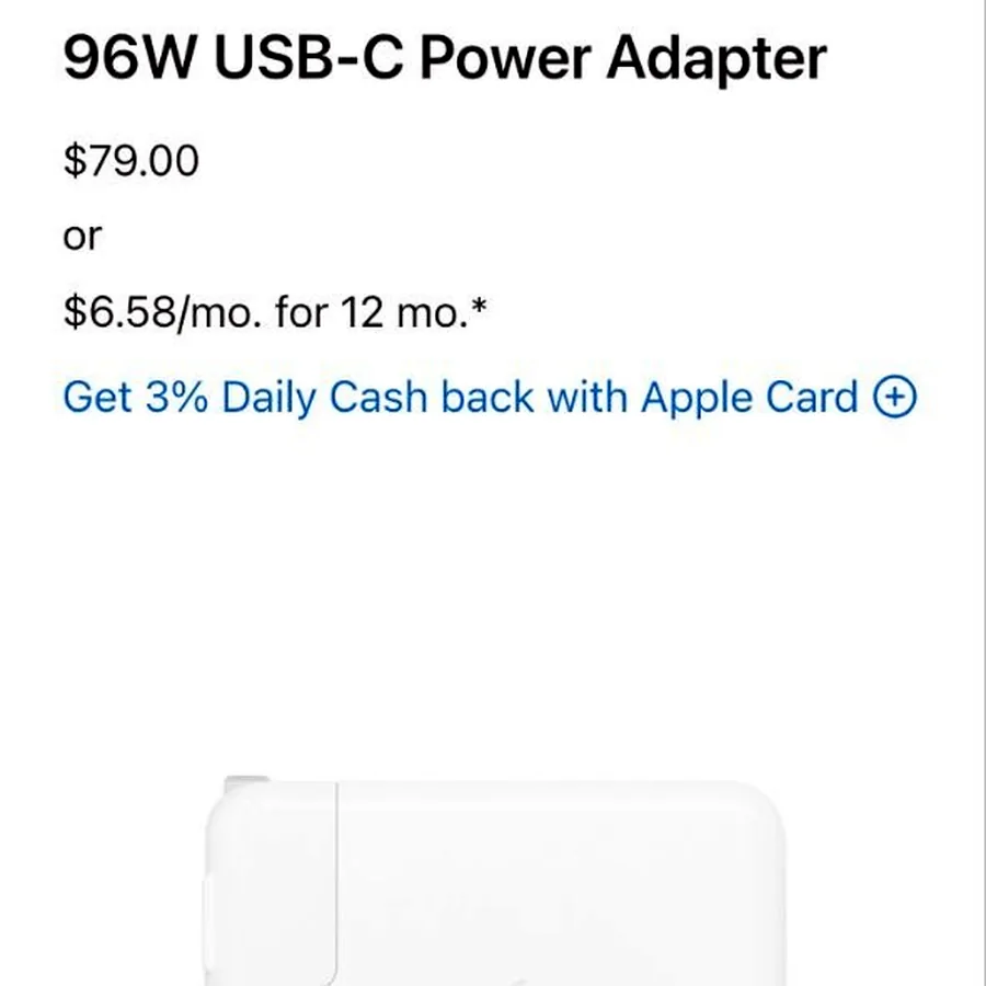 Apple 96W USB-C Power Adapter, оригинальный