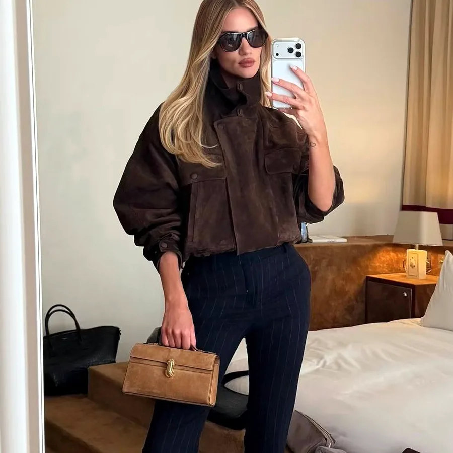 Замшевая куртка YSL, размер S/M, новая
