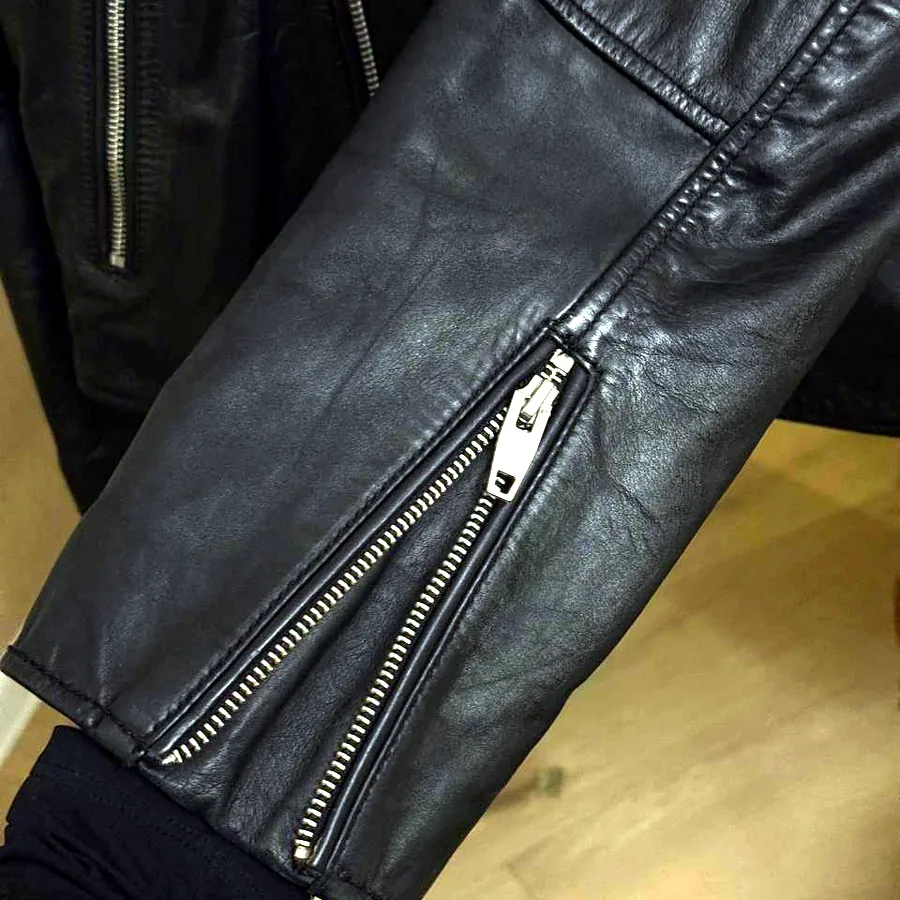 Кожаная куртка Zara, оверсайз, размер S