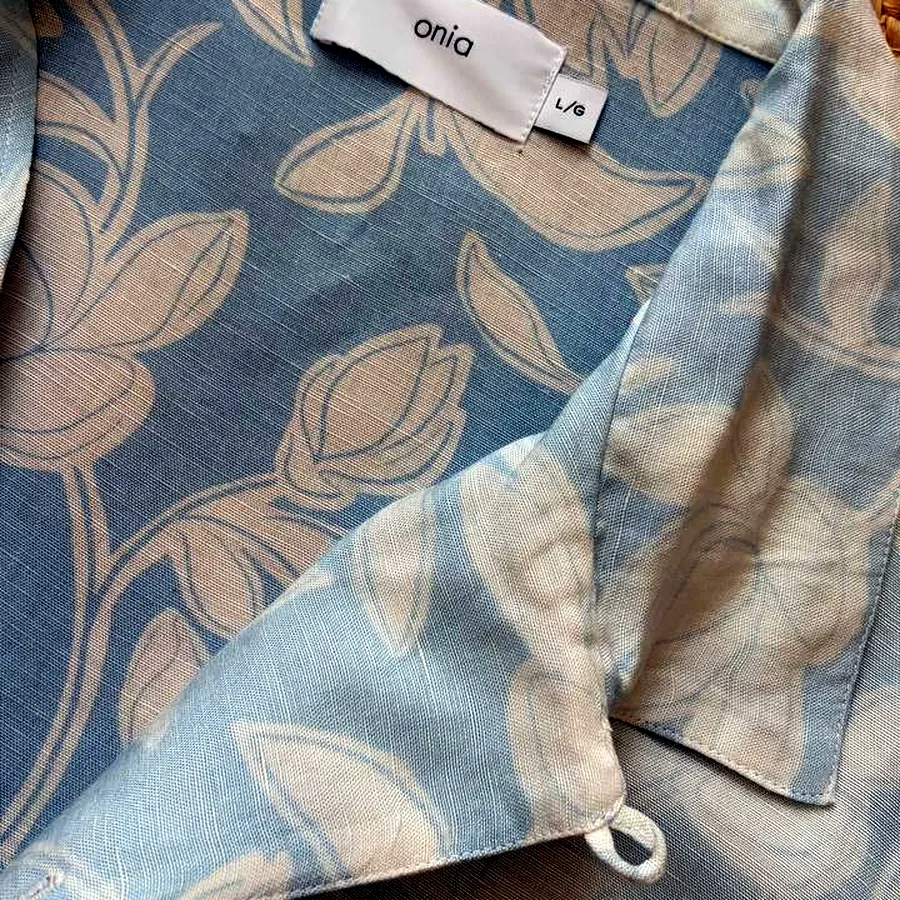 Рубашка Onia, лён-хлопок, L/XL