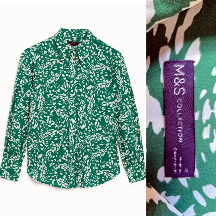 Блузка M&S зелёная