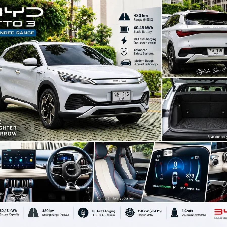 BYD ATTO 3 Extended Range 2023, пробег 46 000 км