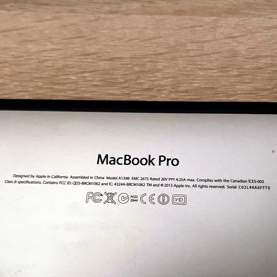 Apple MacBook Pro Retina 13, Early 2013