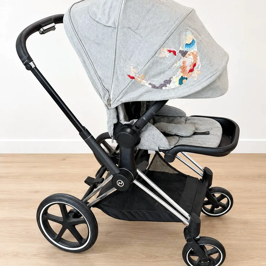 Коляска Cybex Priam 4 Koi Crystallized, Mid Grey