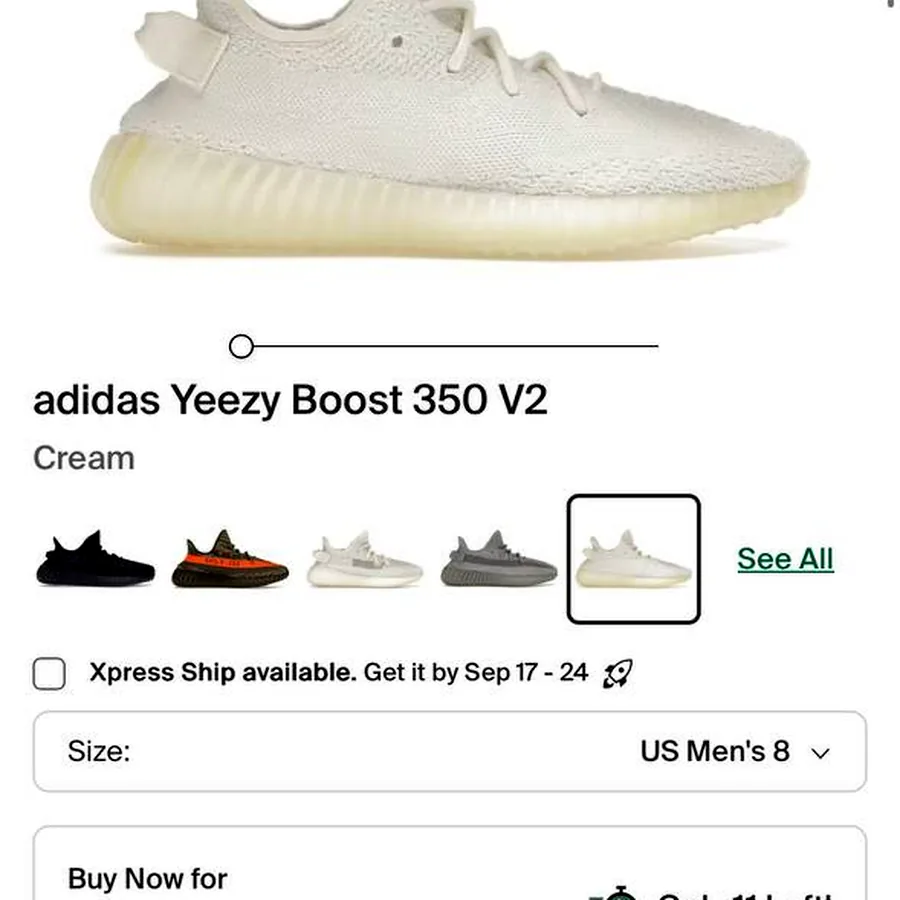 Кроссовки Adidas Yeezy Boost 350, размер 40-41