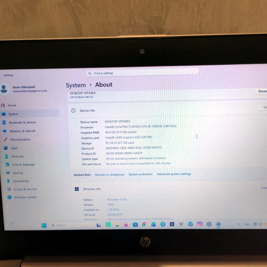Ноутбук HP ProBook 440 G5, i5, 16 ГБ, 512 ГБ SSD