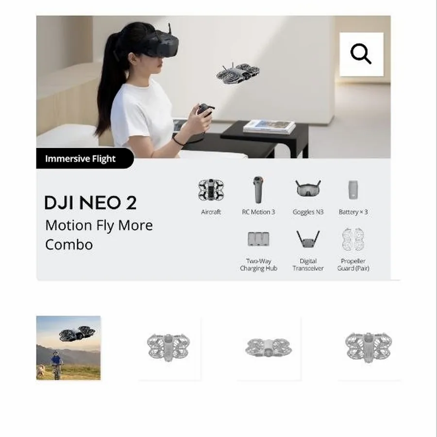 DJI NEO 2 Motion Fly More Combo с аксессуарами