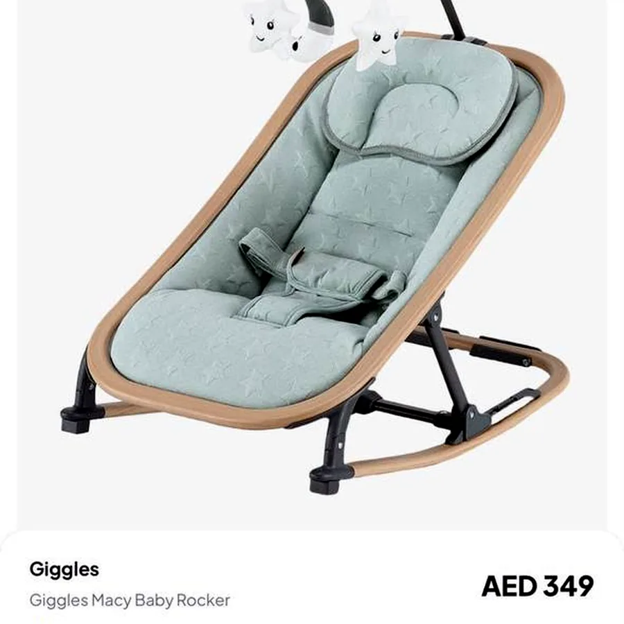 Детский шезлонг Giggles Macy Baby Rocker, мятный