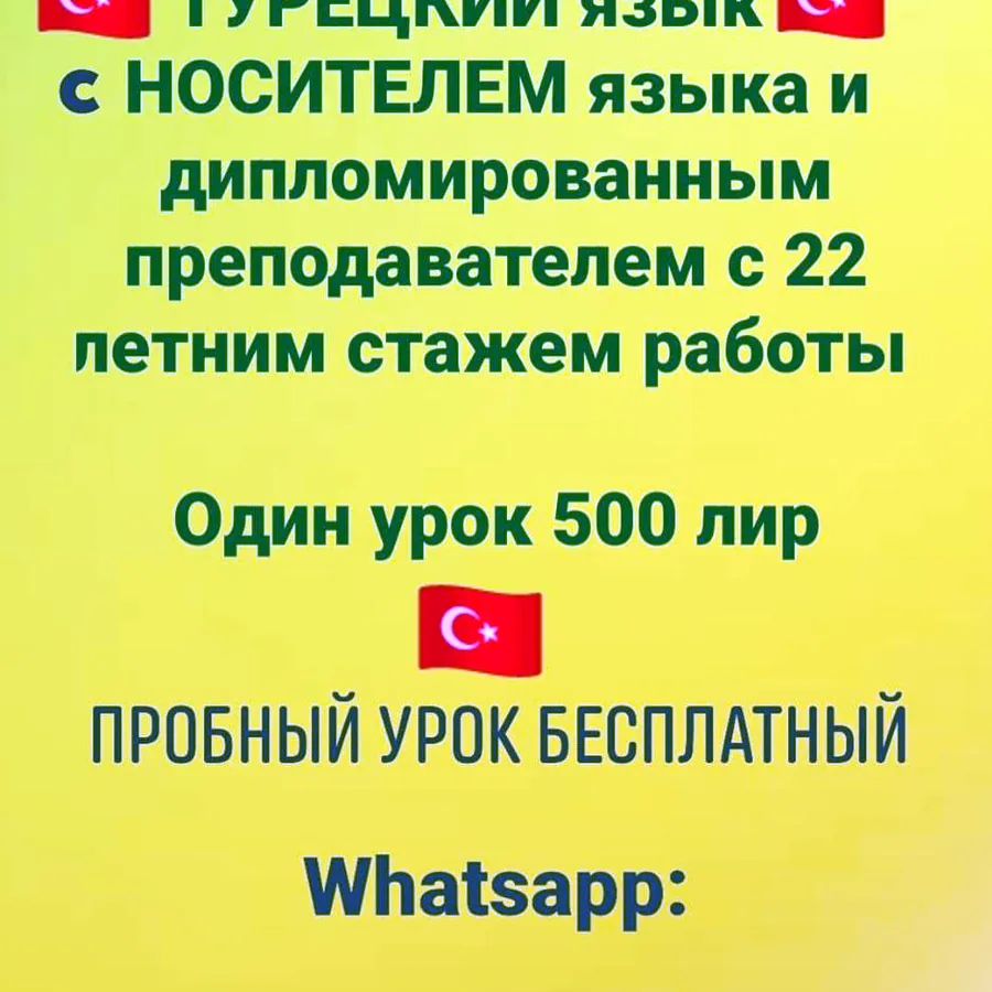 Турецкий язык с носителем, онлайн-уроки
