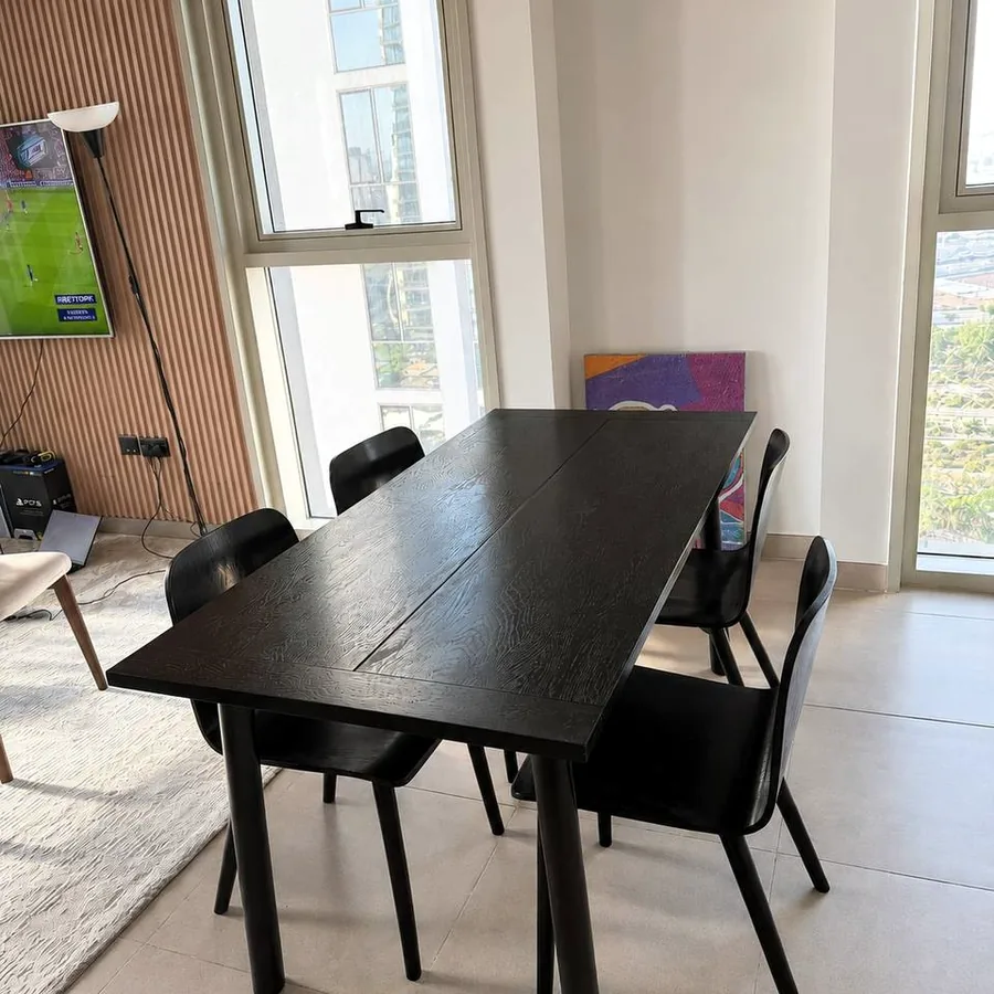 Стол Coco Dining Table, чёрный дуб, 160х80
