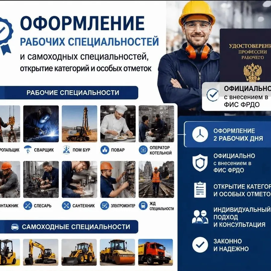 Профессиональное обучение и переподготовка дистанционно