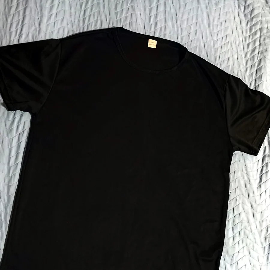 Чёрная футболка 5XL, полиэстер, 4 шт
