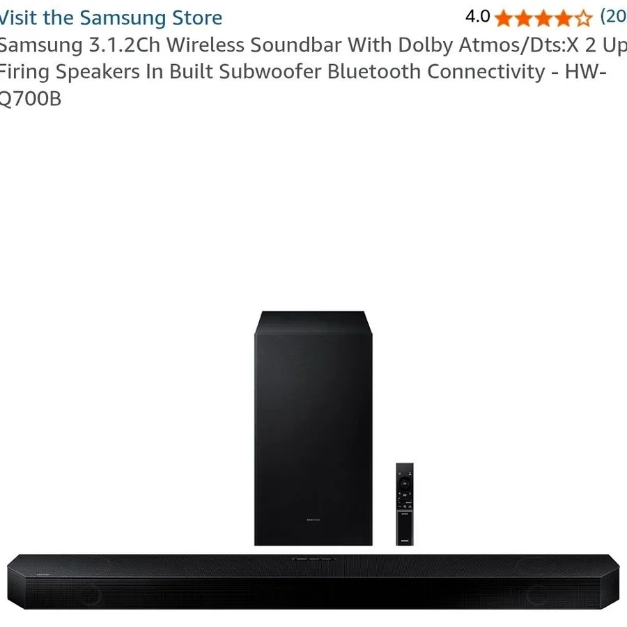 Samsung soundbar HW-Q700B с сабвуфером