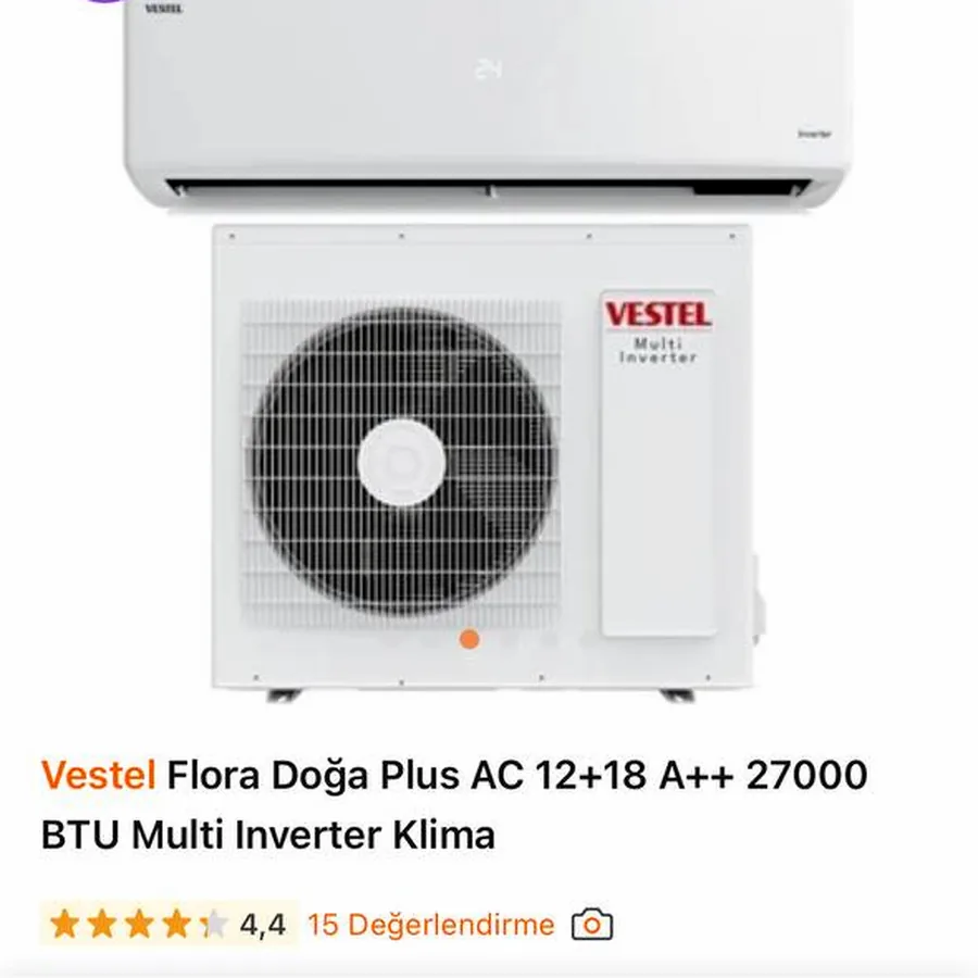 Кондиционер Vestel Flora Doğa Multi Inverter Plus 12+18 BTU