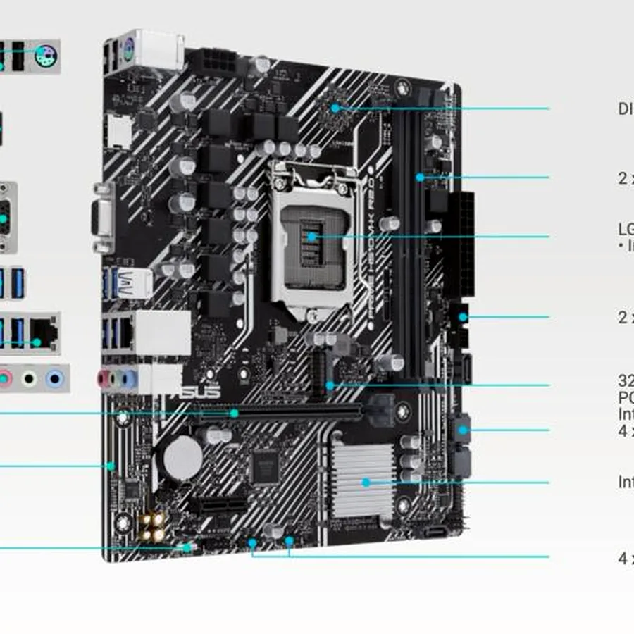 CPU Intel Core i3-10100 + материнская плата ASUS