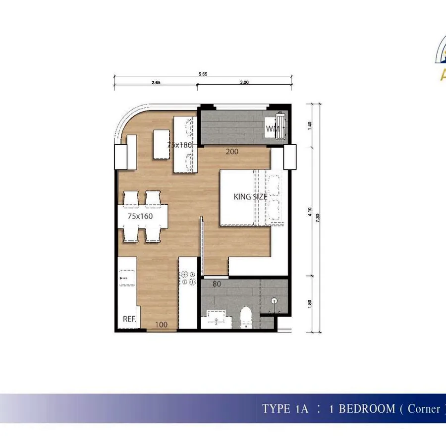 Квартира Above Element, Банг Тао, 38 м², 1 спальня