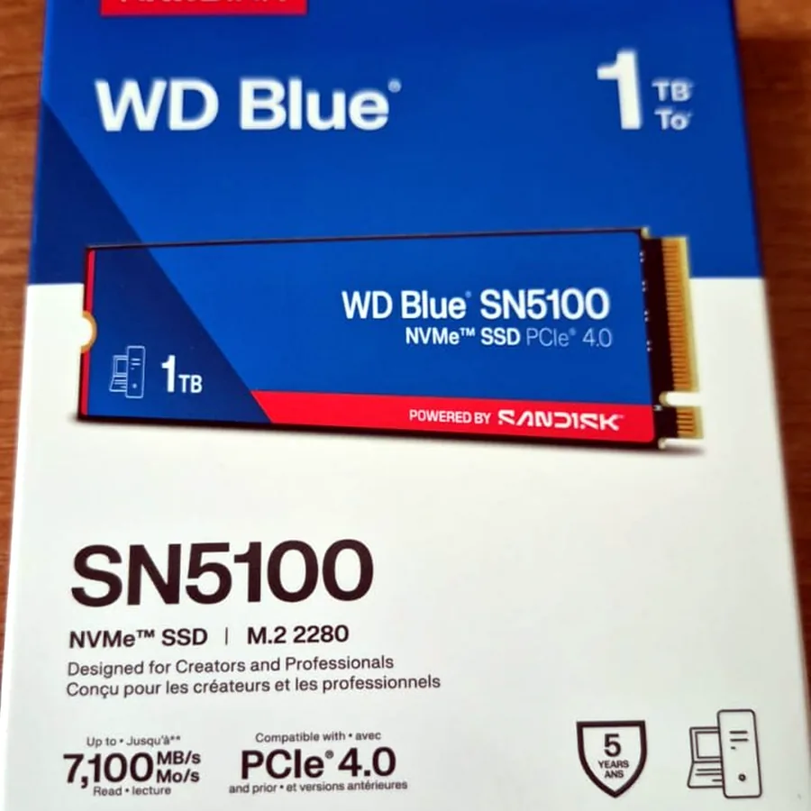 SSD WD Blue SN5100 1TB NVMe Gen 4