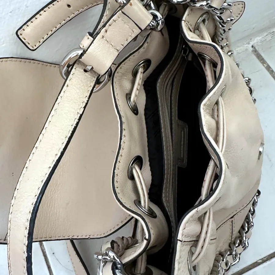 Винтажная сумка Karen Millen, бежевая кожа