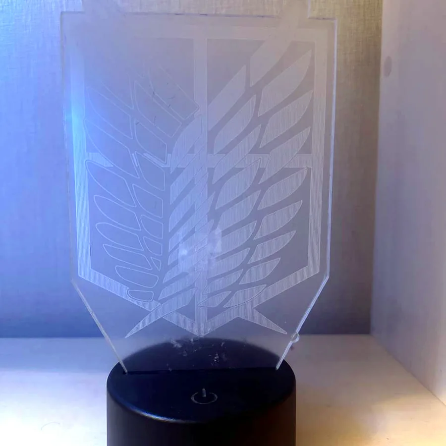 3D LED светильник Attack on Titan