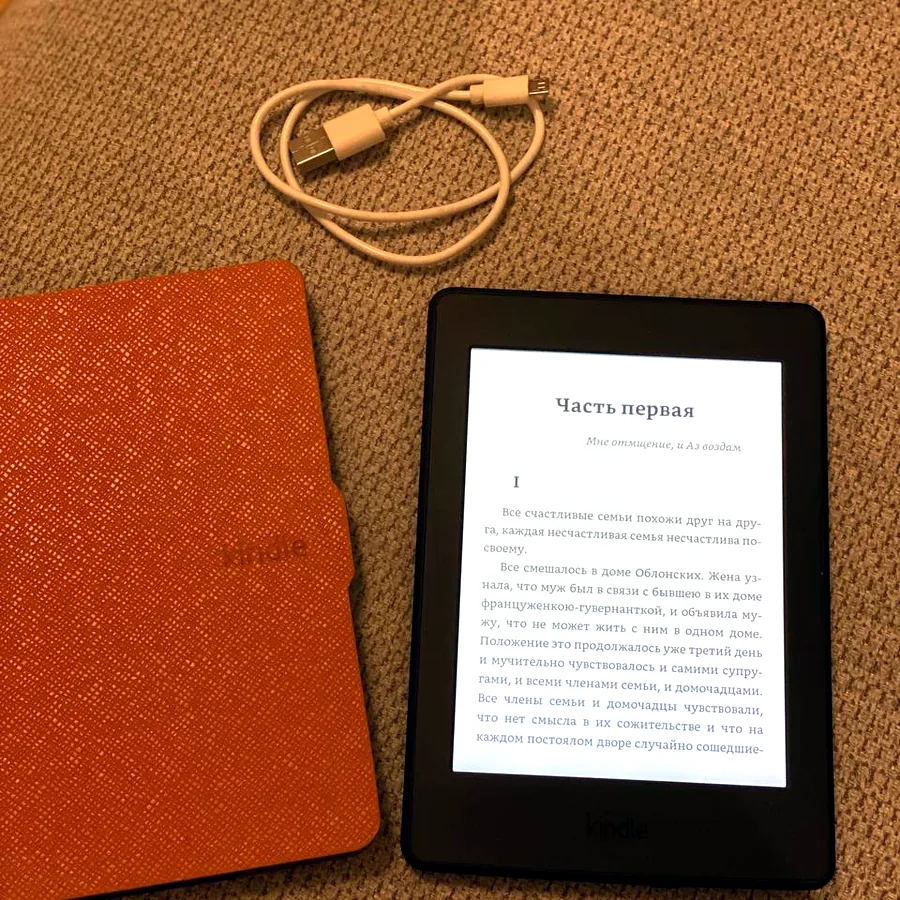 Электронная книга Kindle DP75SDI с чехлом