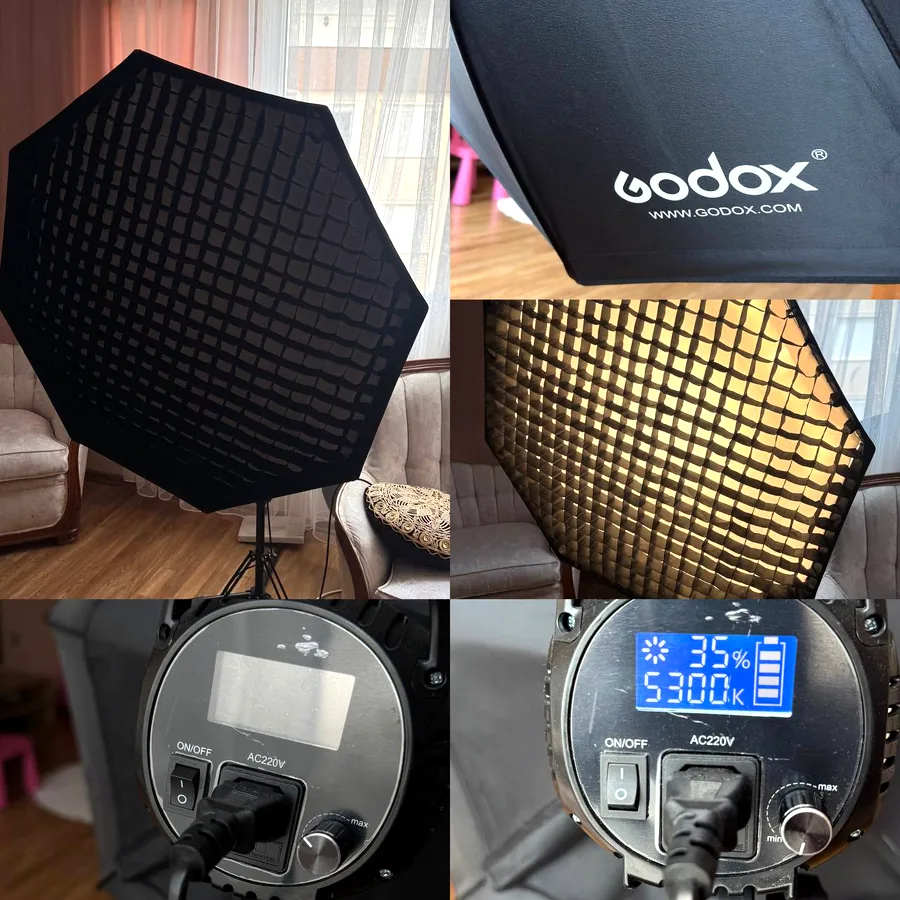 Октабокс Godox 80 см с сотами