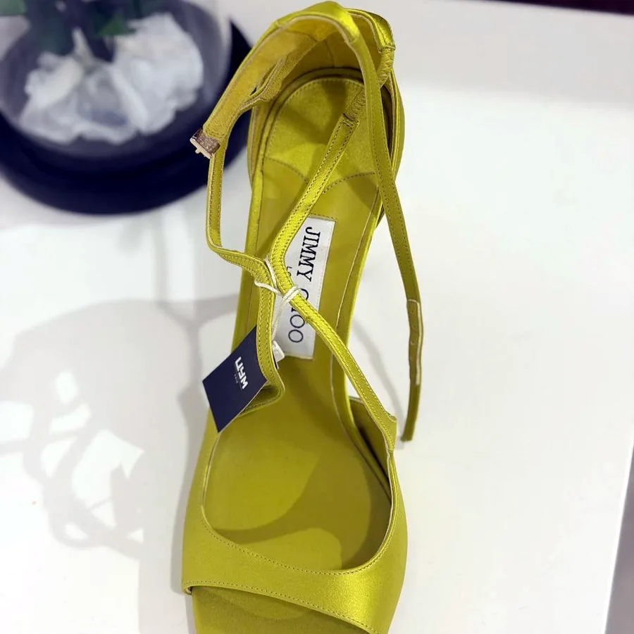 Jimmy Choo Leo 100 Satin Sandals, размер 40