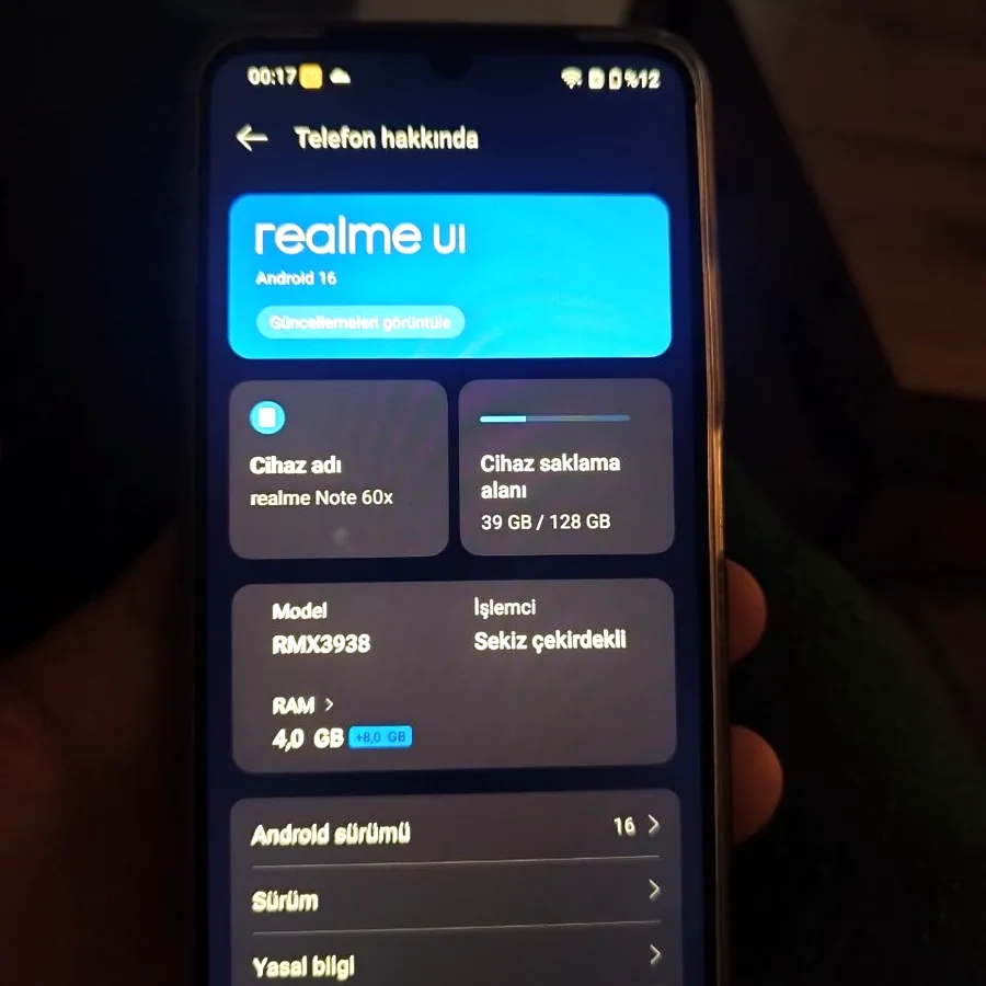 Realme Note 60x, 4 ГБ ОЗУ, 128 ГБ