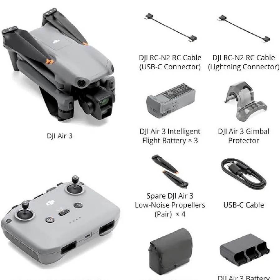 Дрон DJI Air 3 Fly More Combo с аксессуарами
