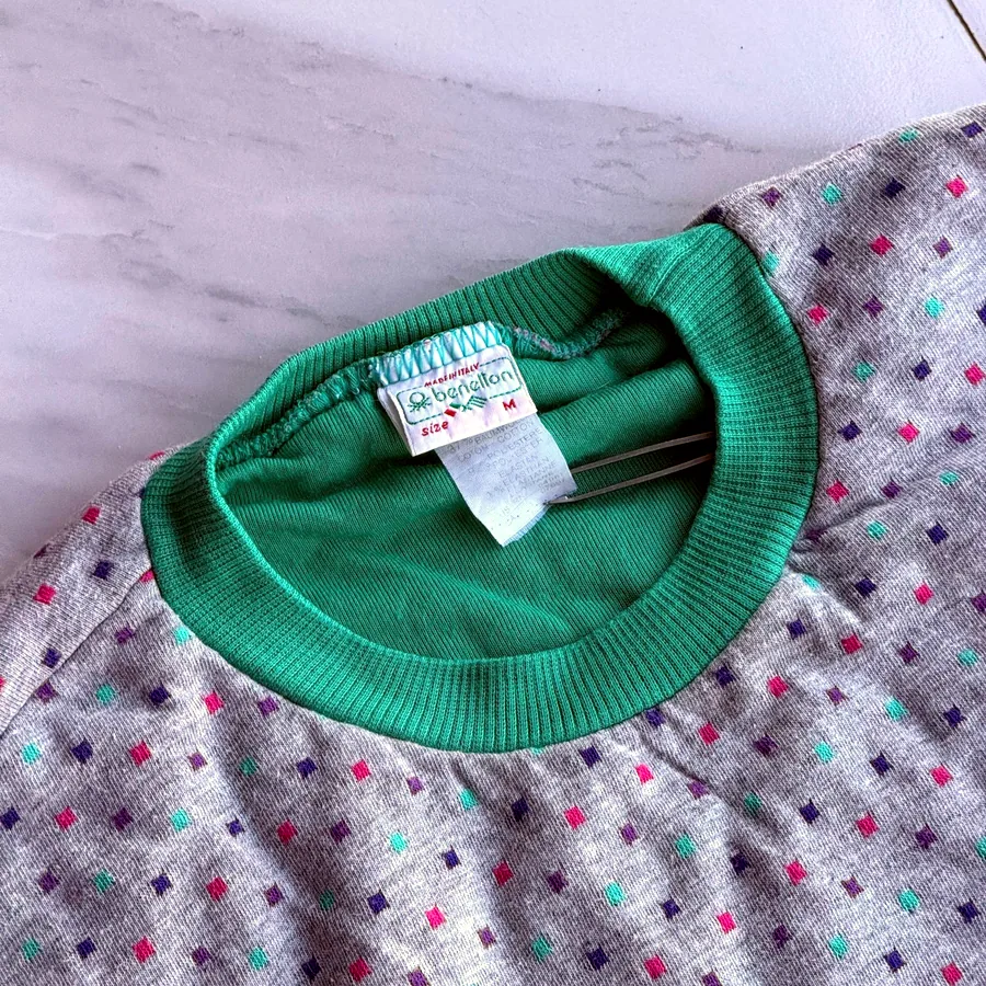 Винтажный свитшот Benetton 80-х, Made in Italy