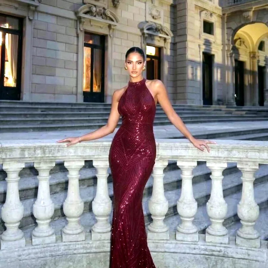 Платье Burgundy sparkling, XS-XL