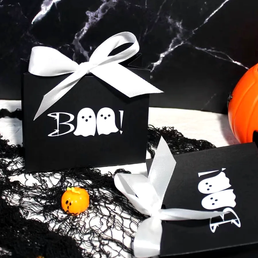 Подарочные коробочки BOO на Хэллоуин, 10 шт