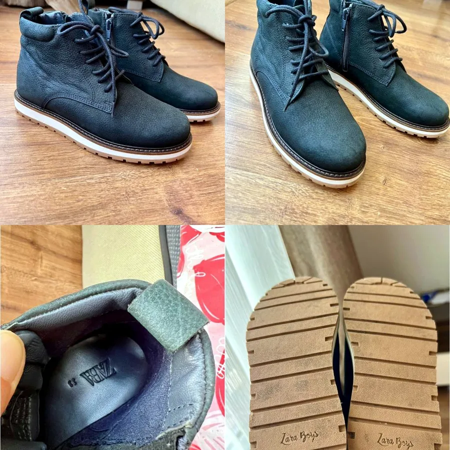 Кожаные ботинки Zara, размер 33